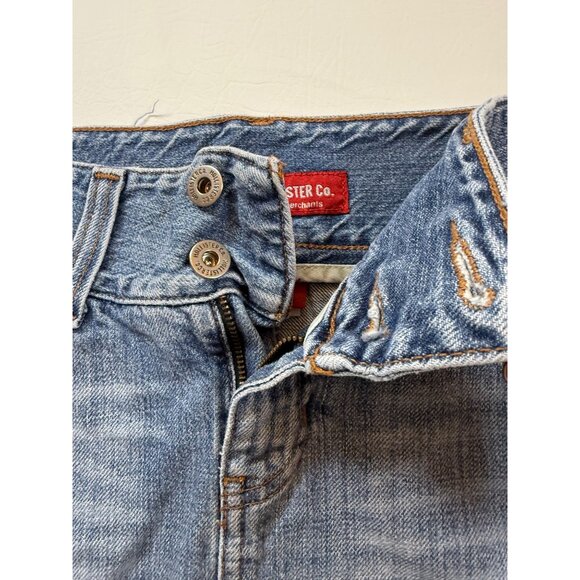 Y2K Hollister Co. Worn-Out Distressed Denim Skirt Size 3 micro mini (bin S116) - Picture 7 of 8